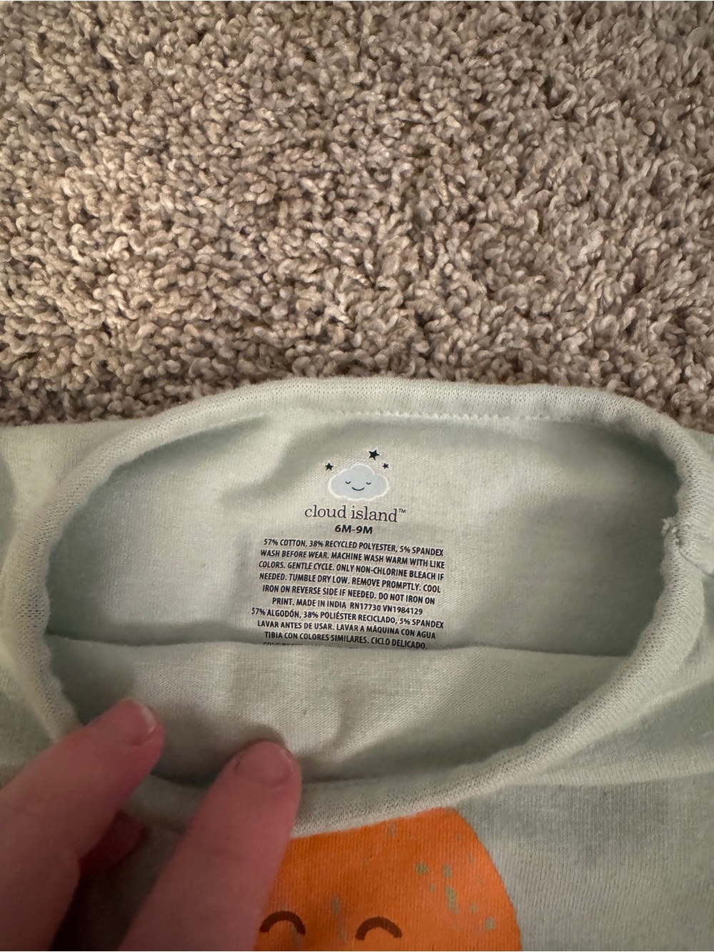 Cloud island 6-9M fresh squeezed baby romper - Picture 3 of 3